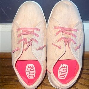 Hey Dude Kids Coral Pink Sneakers